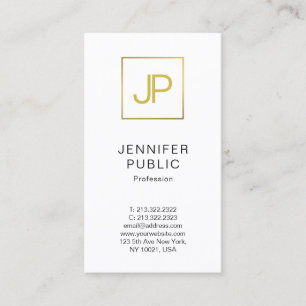 Modernes Gold Monogram Beruflich kreatives Design Visitenkarte