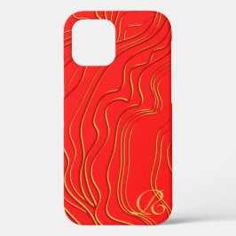 Modernes Gold Monogram Case-Mate iPhone Case