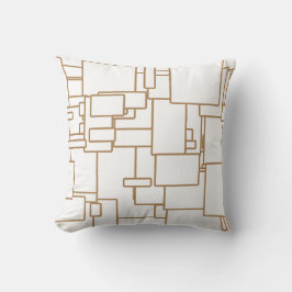Modernes Gold Retro Muster aus dem Mittelalter Kissen