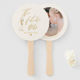 Modernes Gold Script Typografy Foto Fächer