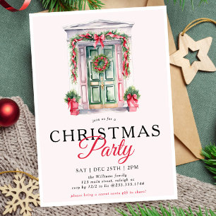 Modernes Gold Script Weihnachtsschmuck-Party Einladung