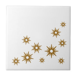 Modernes Gold-Sternexplosion-Design des Mittelalte Fliese