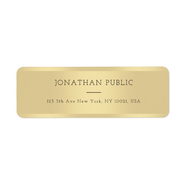 Modernes Gold Template Elegant Modernes Minimalist (Vorne)