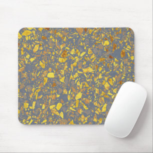 Modernes Gold Terrazzo Muster Mousepad