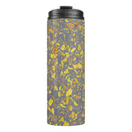 Modernes Gold Terrazzo Muster Thermosbecher