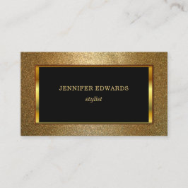 Modernes Gold u. schwarzer stilvoller Chic Visitenkarte