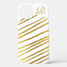Modernes Gold und Monogramm Case-Mate iPhone Hülle