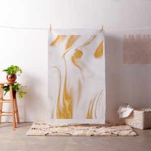 Modernes Gold und weißes Marmor Stoff