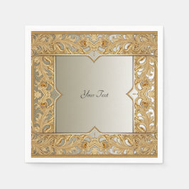 Modernes Gold Verziert Napkins Serviette