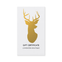 Modernes Goldeleganter Ren-Geschenkgutschein