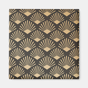 Modernes Golden Gatsby-Muster Magnet