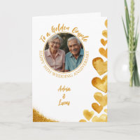 Modernes Goldenes Herz 50. Hochzeitstag