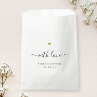 Modernes Goldenes Herz mit Liebe Hochzeit