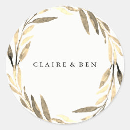 Modernes goldenes Leaf mit jedem Aufkleber