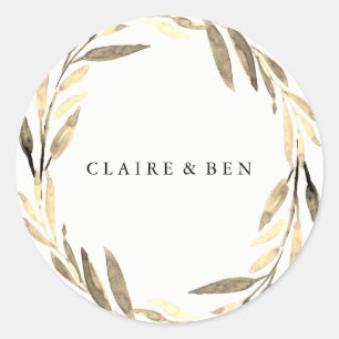 Modernes goldenes Leaf mit jedem Aufkleber
