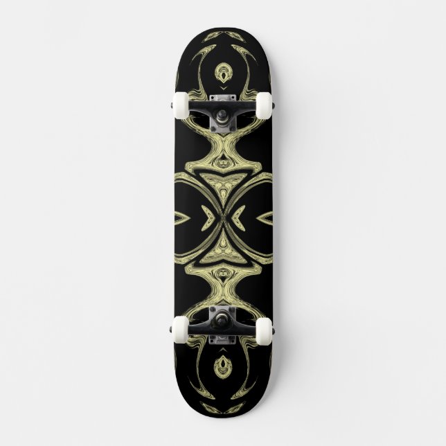 modernes goldenes Modemuster Skateboard (Vorderseite)