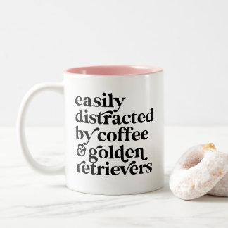 Modernes Goldenes Retriever Personalisiert Zweifarbige Tasse
