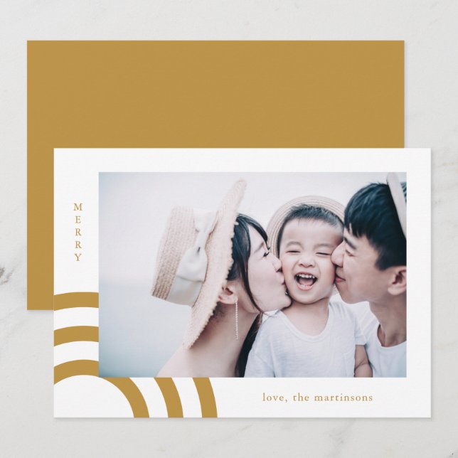 Modernes goldgelbes Foto (Vorne/Hinten)