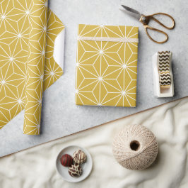 Modernes goldjapanisches geometrisches Muster Geschenkpapier