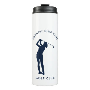 Modernes Golf Country Club Navy Blue Team Swag Thermosbecher