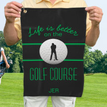 Modernes Golfer Pro Sport Mit Monogramm Schwarz Gr