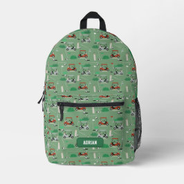Modernes Golfer-Thema Personalisiert Bedruckter Rucksack