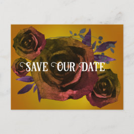 Modernes Goth Rose Foto Rette unser Datum Postkarte