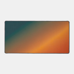 Modernes Gradient - Aquamarine und orange Falte Schreibtischunterlage