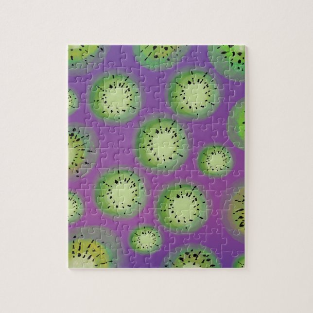 Modernes Gradient und Kiwi Frucht Lila (Vertikal)