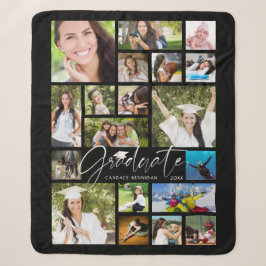 Modernes GRADUATE 19 Foto Collage Script schwarz Sherpadecke