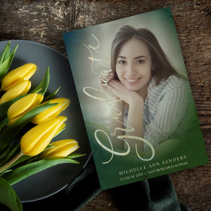 Modernes Graduate Foto Elegante Script Kalligraphi