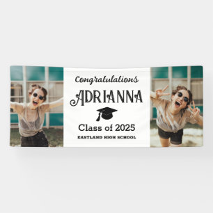 Modernes Graduate Herzlichen Glückwunsch Foto Banner