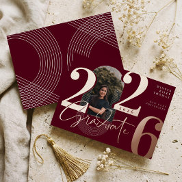 Modernes Graduate Script 2025 Concentric Arch Foto Folieneinladung