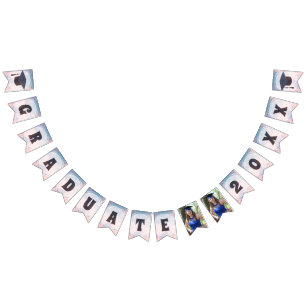 Modernes Graduierungsparty Foto Wimpelkette