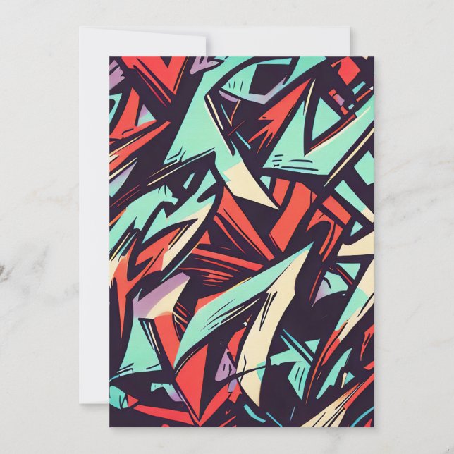 Modernes Graffiti Einladung (Vorderseite)