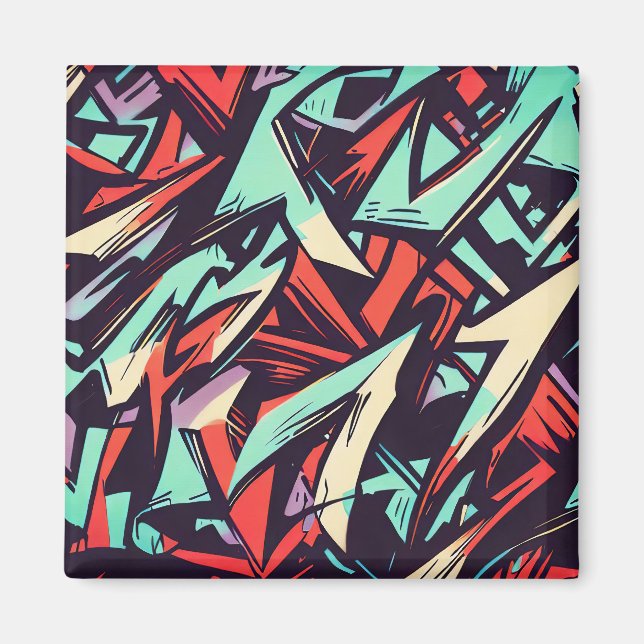 Modernes Graffiti Magnet (Vorne)