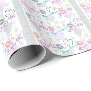 Modernes Graffiti Style Polterabend Geschenkwrap Geschenkpapier