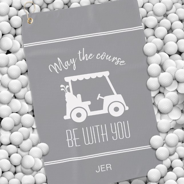 Modernes Gran Golf Cart Mit Monogramm Golfer Niedl Golfhandtuch (Von Creator hochgeladen)