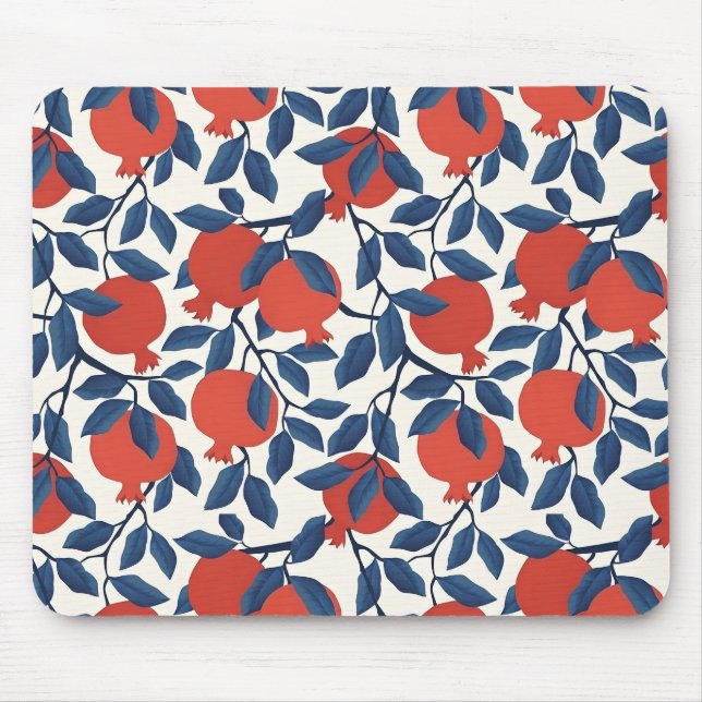 Modernes Granatapfmuster Mousepad (Vorne)