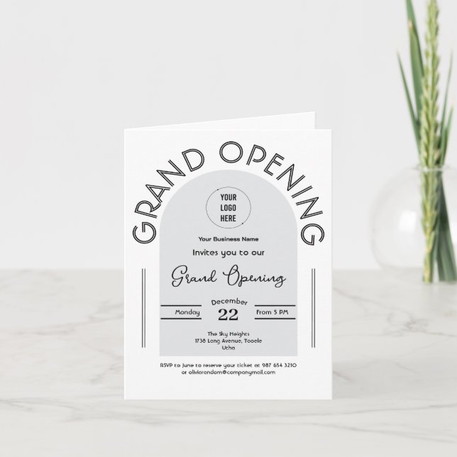 Modernes Grand Opening-Geschäft Einladung (Vorderseite)