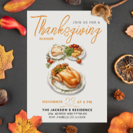 Modernes Gratefall dank Dinner Einladung