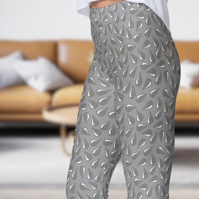 Modernes Grau-Flick-Muster Leggings (Modern Gray Flick Pattern Leggings)