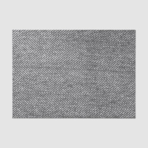 Modernes Grau-Herringbone-Muster Seidenpapier