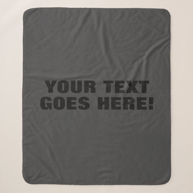 Modernes Grau Minimalistisch Beruflich Sherpadecke (Vorderseite)