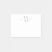 Modernes Grau Monogramm