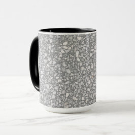 Modernes Grau und Weiß Terrazzo Tasse