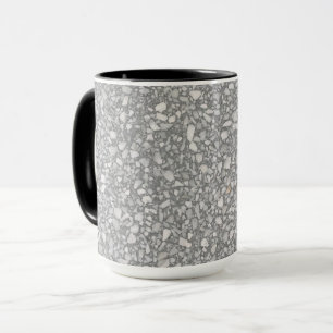 Modernes Grau und Weiß Terrazzo Tasse