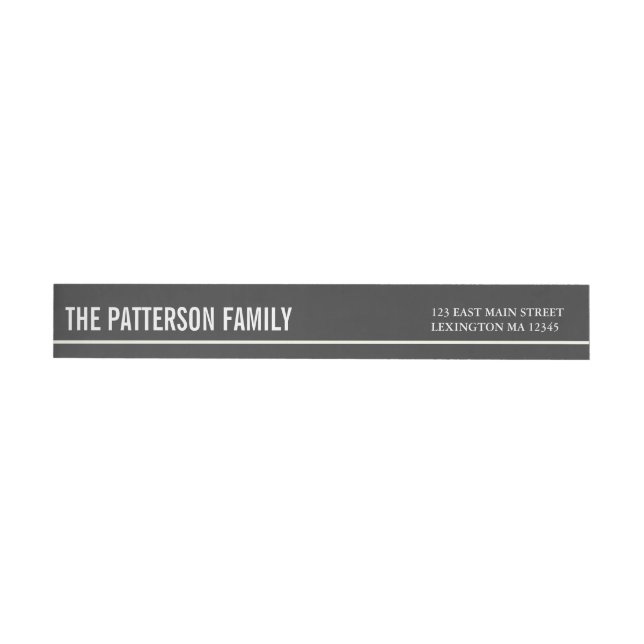 Modernes Grau | White Contemporary Address Label (Person)
