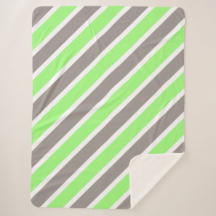 Modernes graues, gestreiftes Muster Sherpadecke