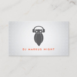 Modernes graues Nachtschwärmellogo II DJ, Band, Mu Visitenkarte